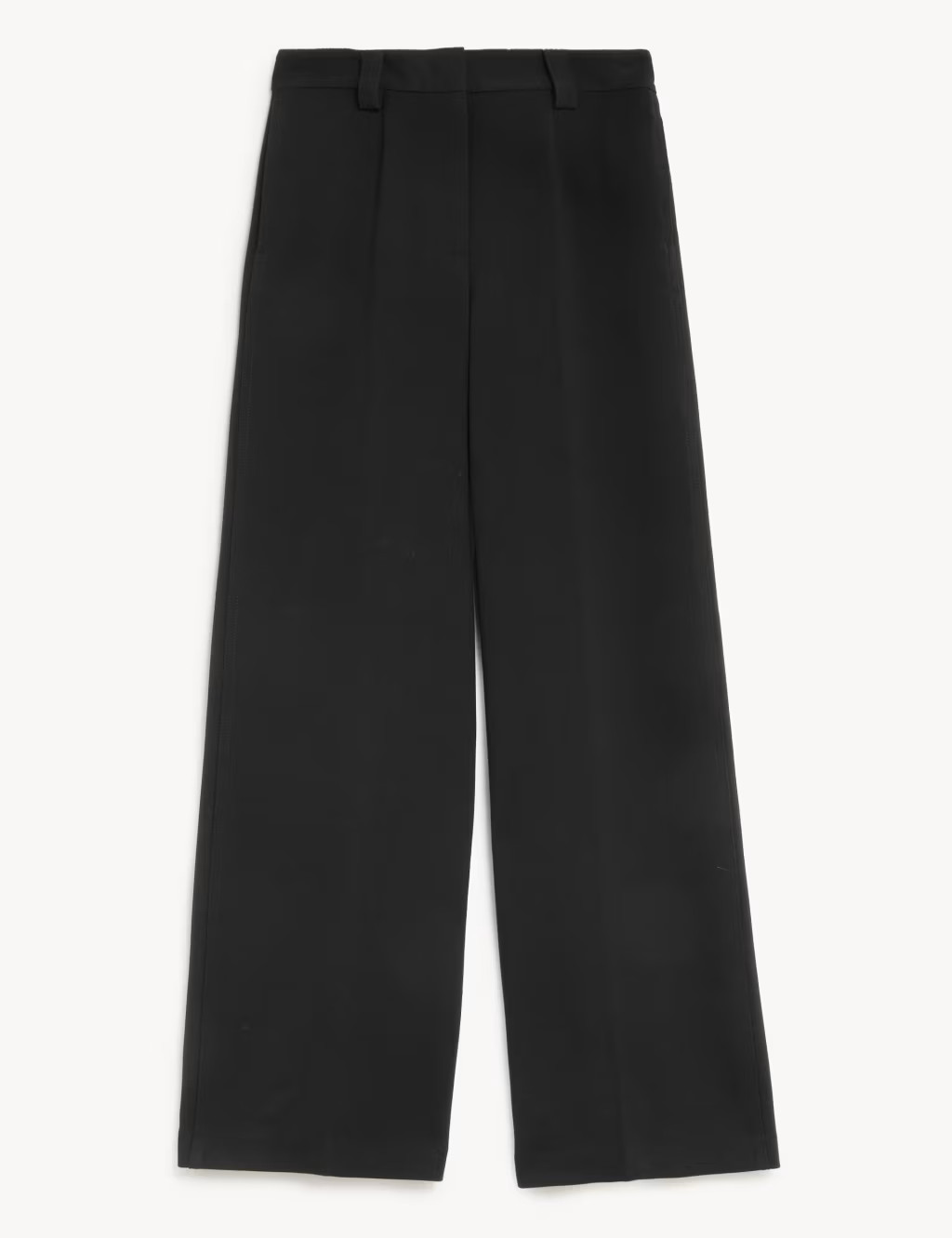 Crepe Tab Detail Wide Leg Trousers | Marks & Spencer (UK)