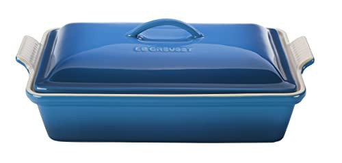 Le Creuset Stoneware Heritage Covered Rectangular Casserole, 4 qt. (12" x 9"), Marseille | Amazon (US)