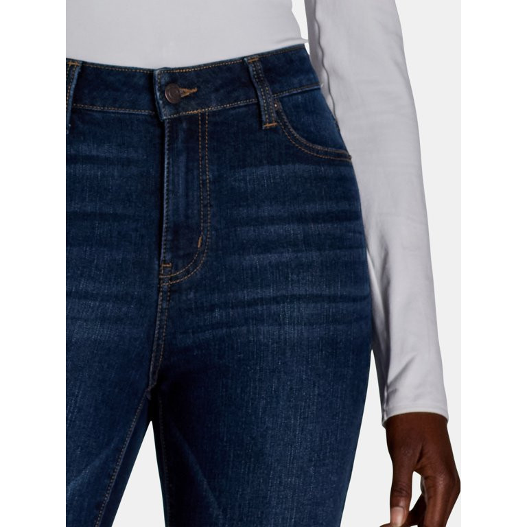 Time and Tru Women's High Rise Raw Hem Cigarette Jean, 32" inseam, sizes 2-20 | Walmart (US)