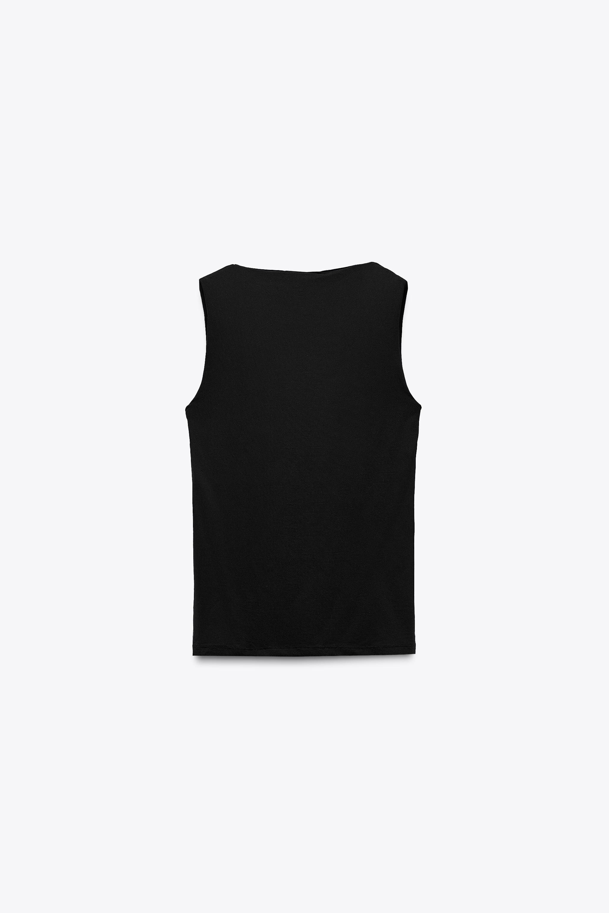 POLYAMIDE TOP WITH WIDE STRAPS | Zara UK