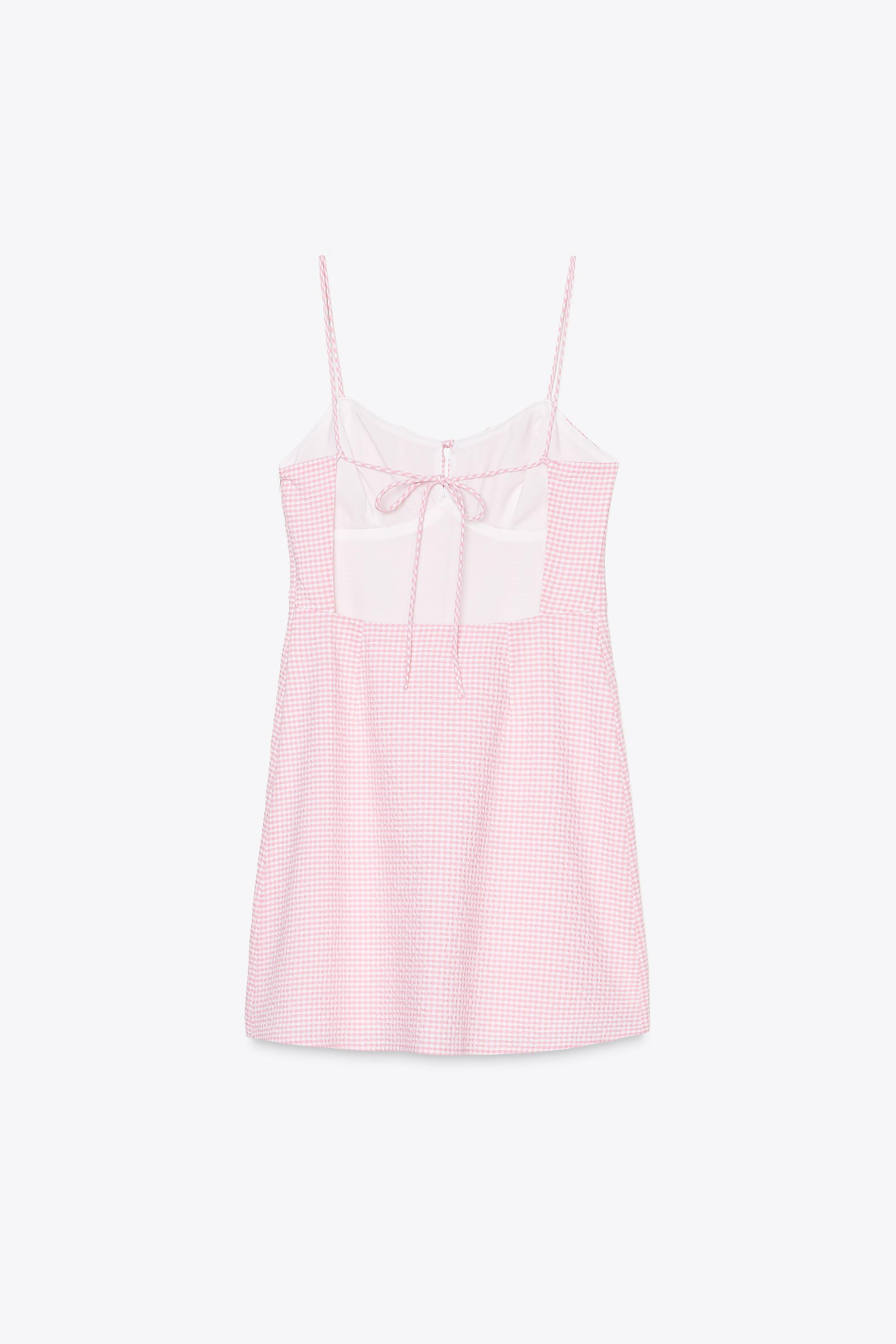 GINGHAM MINI DRESS | Zara UK