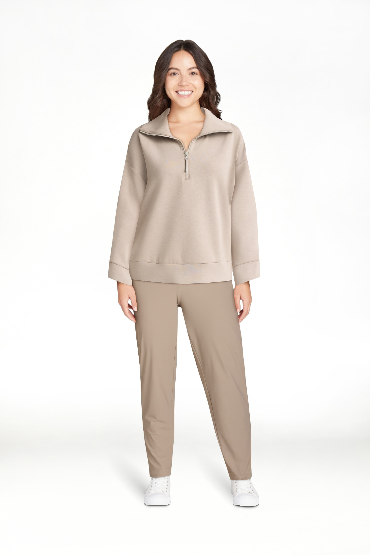Avia Women's and Women's Plus ScubaKnit Quarter Zip Pullover, Sizes XS-4X | Walmart (US)