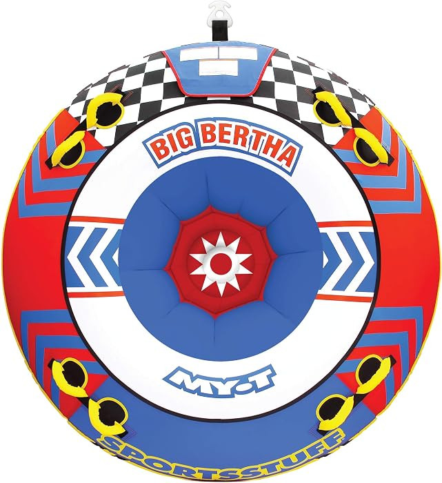 SportsStuff Big Bertha Towable 1-4 Rider Tube for Boating and Water Sports, Kwik-Connect Tow, Dou... | Amazon (US)