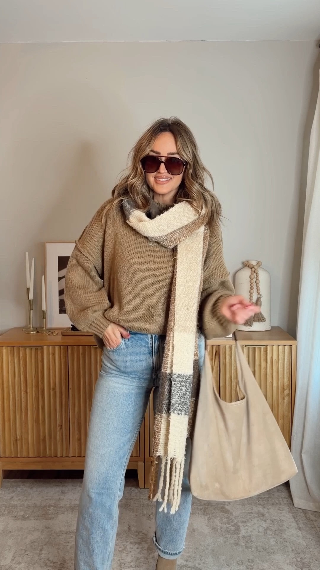 cozy oversized amazon sweater winter outfit idea! i got a size M. size 27 curve love denim in short length. my booties are last season from vici but linking some other similar styles.  abercrombie denim, amazon fashionn

#LTKFindsUnder100 #LTKootd