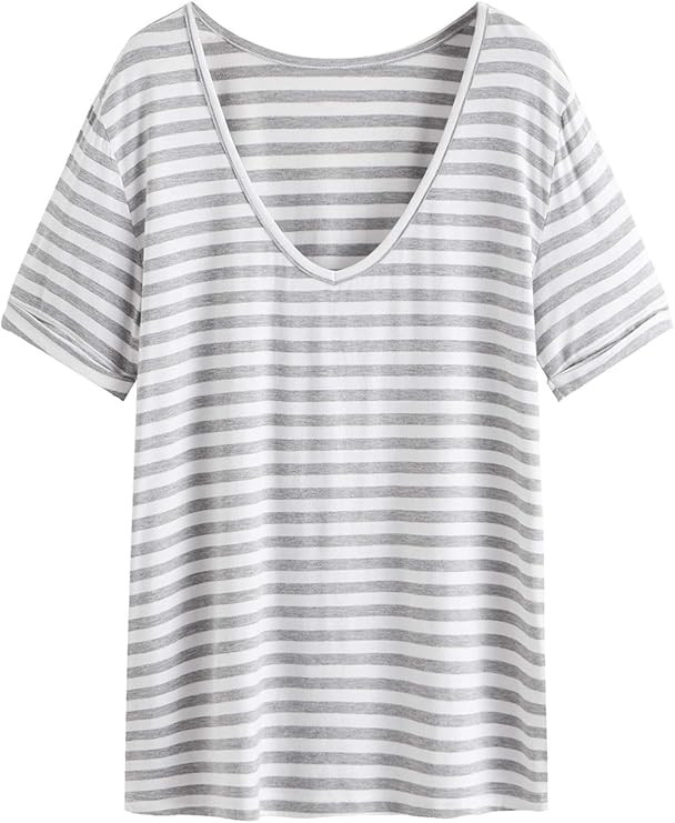 SheIn Women's Summer Short Sleeve Loose Casual Tee T-Shirt | Amazon (US)