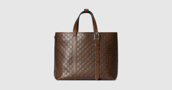 Gucci - GG Emblem large tote bag | Gucci (US)