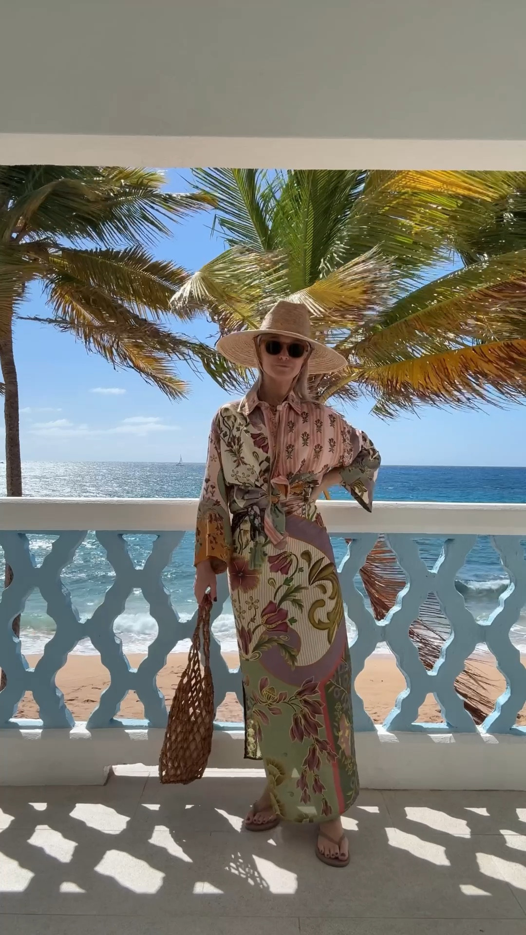 Resort wear. Pareo and matching button down top 