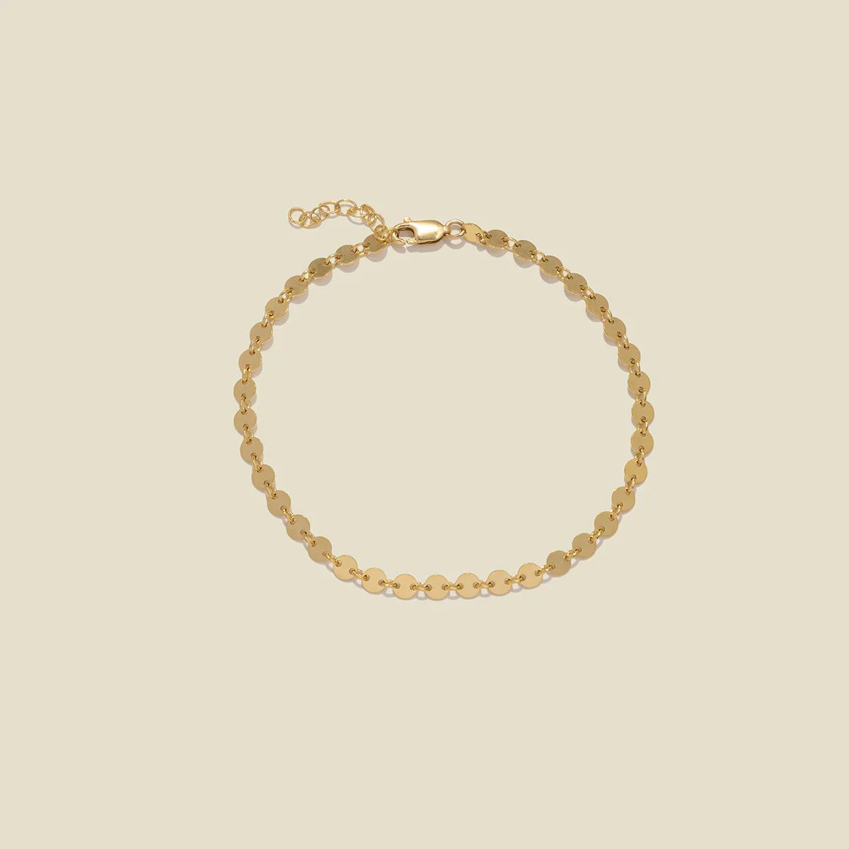 Made By Mary Poppy Anklet | Minimal, Shimmery, Comes w/ Extender | Made by Mary (US)