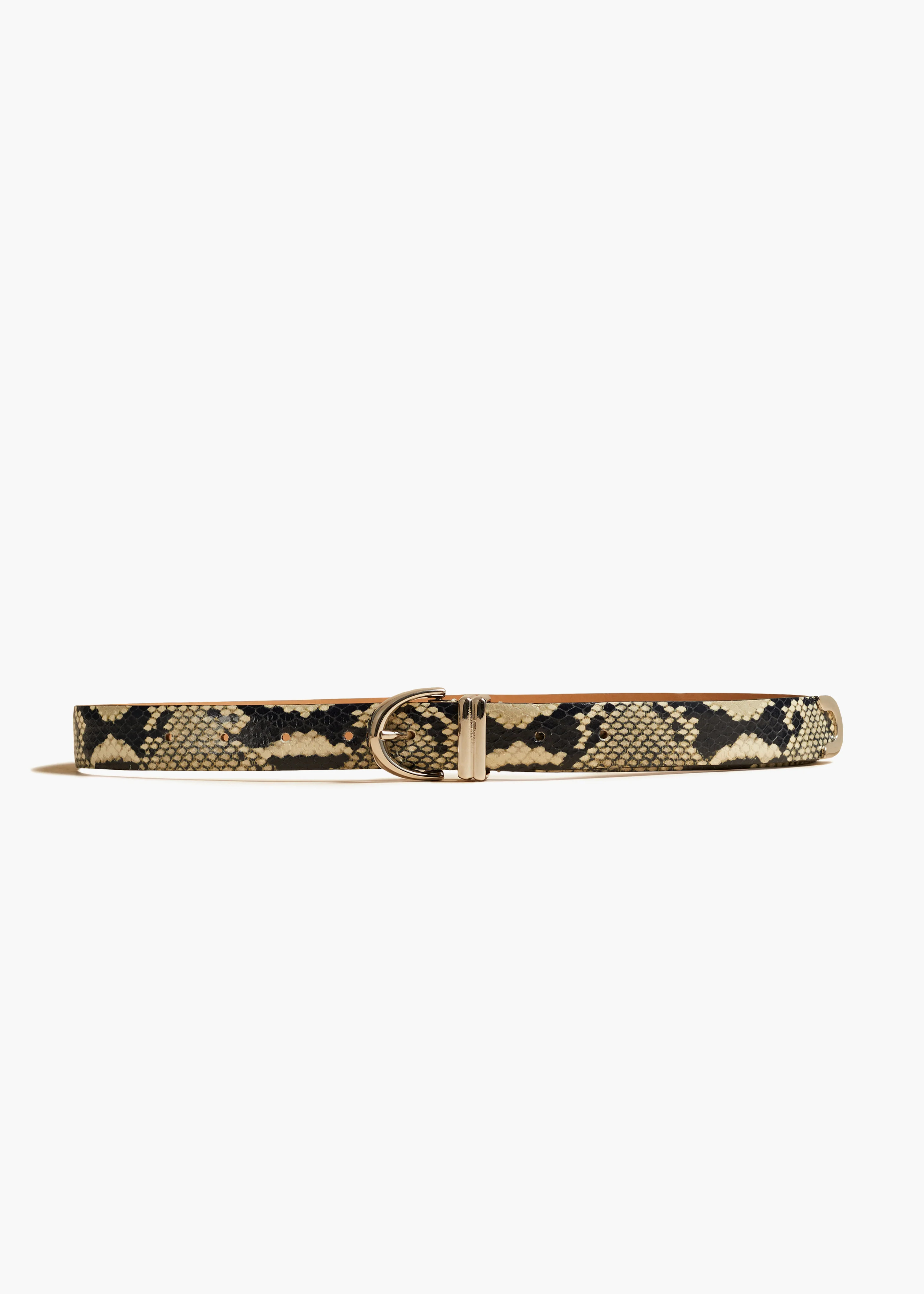 Bambi Belt in Python-Embossed Leather with Silver | Khaite