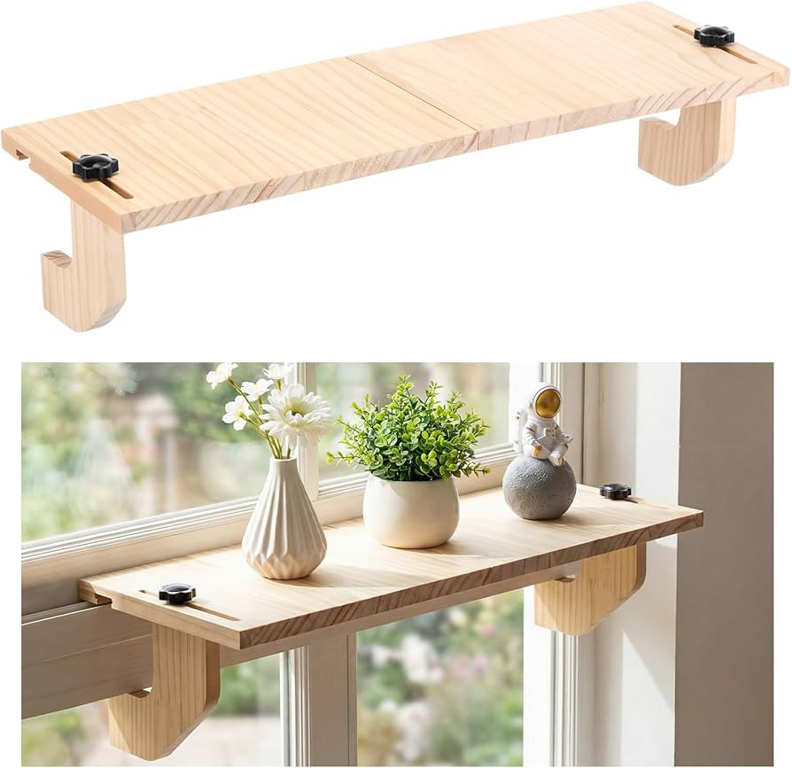 1 Pcs Brown Window Sill Plant Shelf for Plants 21.65 x 7.09 x 5.91 Inch Windowsill Extender Windo... | Amazon (US)
