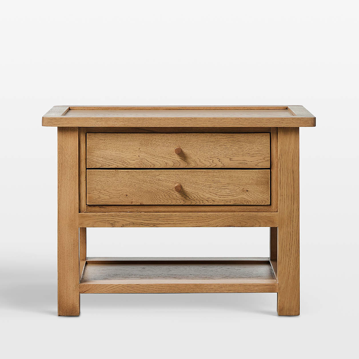 Millbrook 38" Natural Light Oak Nightstand | Crate & Barrel | Crate & Barrel