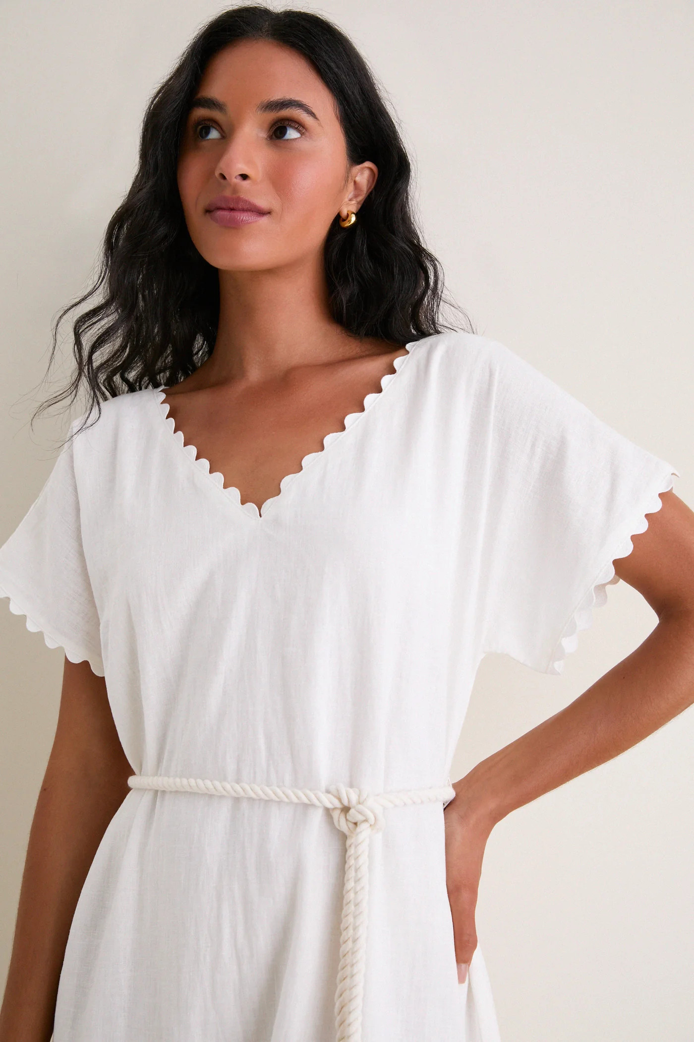 White Linen Ric Rac Myles Dress | Tuckernuck (US)