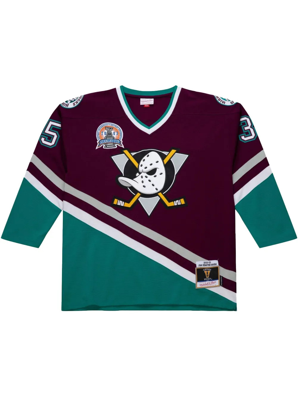 Mitchell & Ness Anaheim Ducks 2002/03 Jean-Sebastien Giguere Power Play jersey - Purple | Farfetch Global