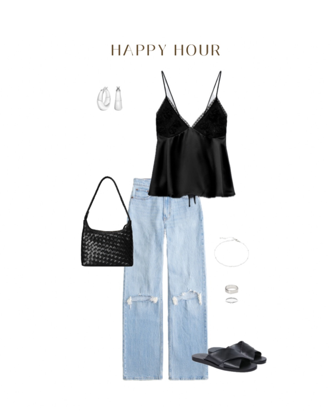 cute casual spring outfit, perfect for a happy hour! black tank in the photo is from Zara and bag is from bembien 🖤

#LTKSpringSale #LTKSeasonal #LTKstyletip