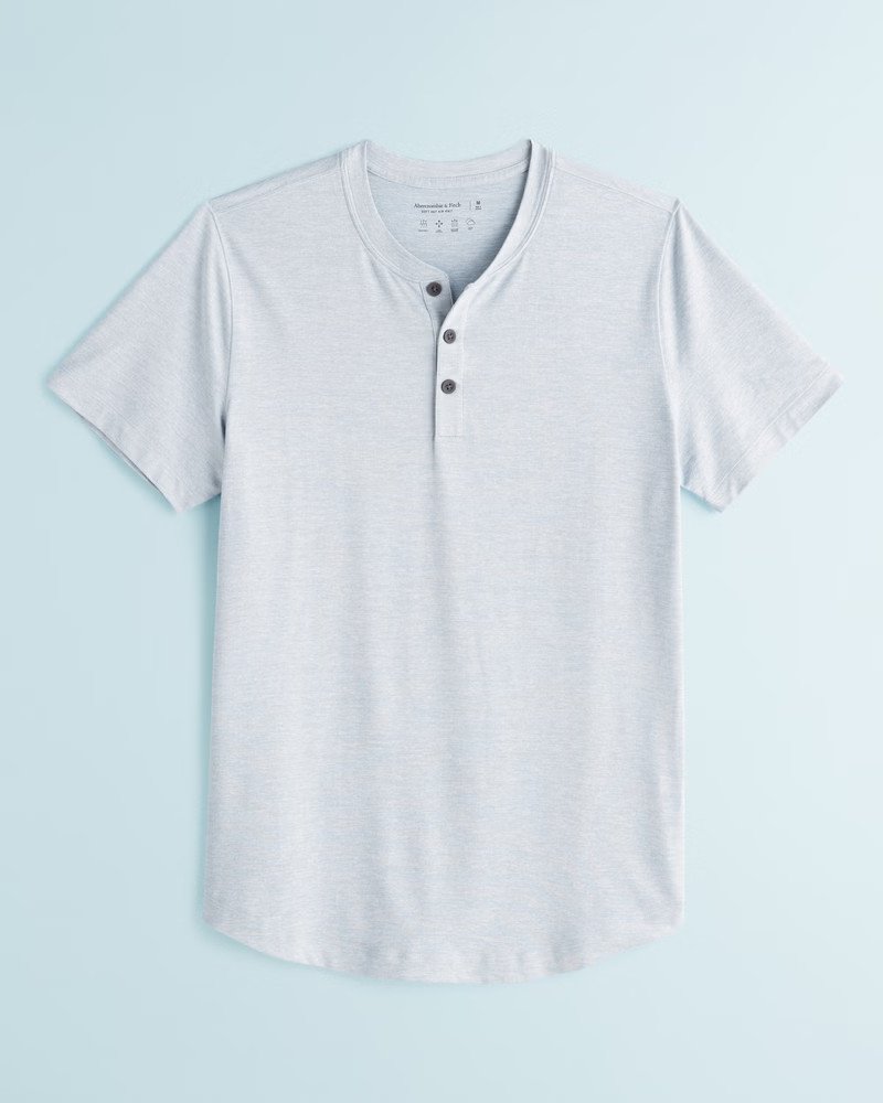 Airknit Curved Hem Henley | Abercrombie & Fitch (US)