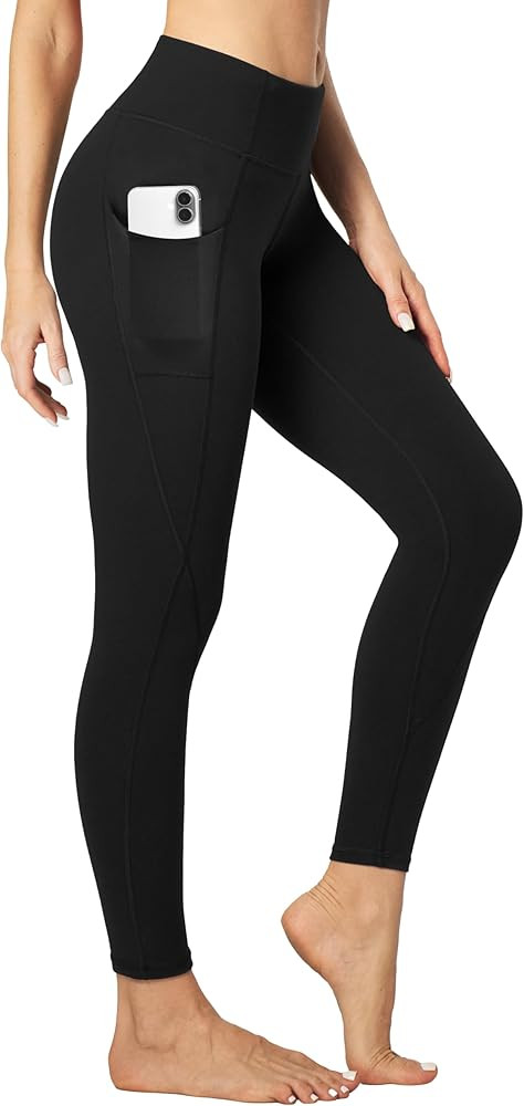 Heathyoga Leggings with Pockets for Women Tummy Control High Waisted Yoga Pants Women Compression... | Amazon (US)