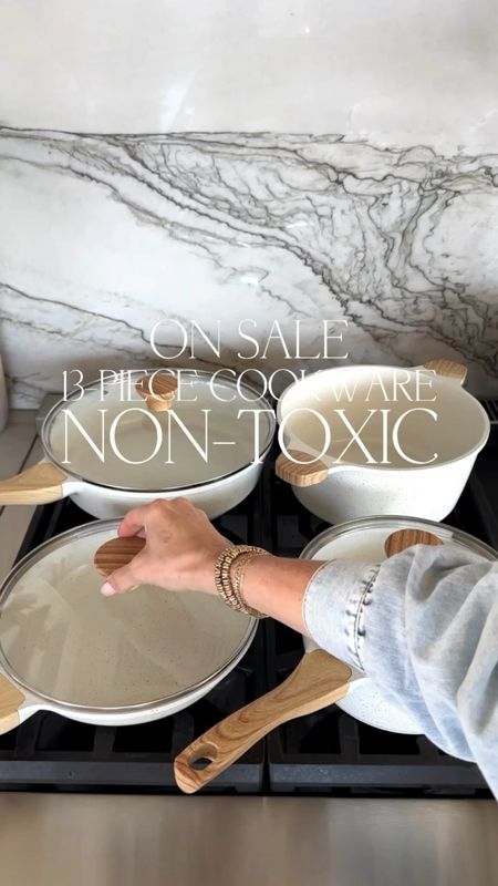 NON-TOXIC COOKWARE on Sale NOW⁣
⁣
You won’t believe the incredible price of this 13-piece set of non-toxic cookware. It’s beautiful, functional, and a great price. ⁣
⁣
#homefind #kitchdngadgets #kitchdninspo #kitchendecor

#LTKhome #LTKsalealert #LTKVideo