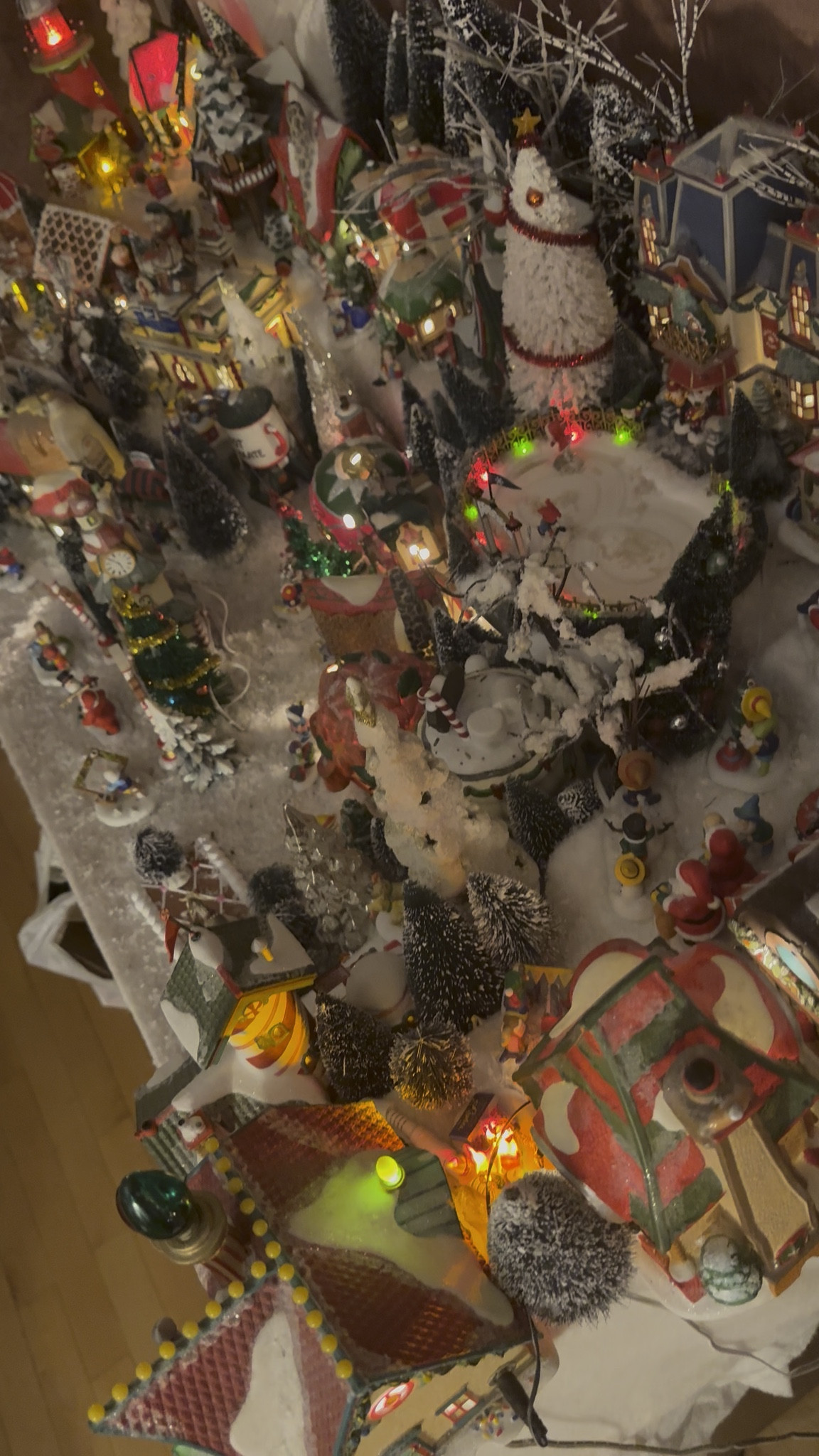 Christmas scenes in my office. Love this village I have been collecting for years. The figurines are passed down from my great great grandmother. 

#LTKstorytime #LTKHoliday #LTKHome