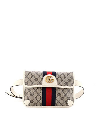 Ophidia Flap Belt Bag GG Coated Canvas with Leather | Macy's
