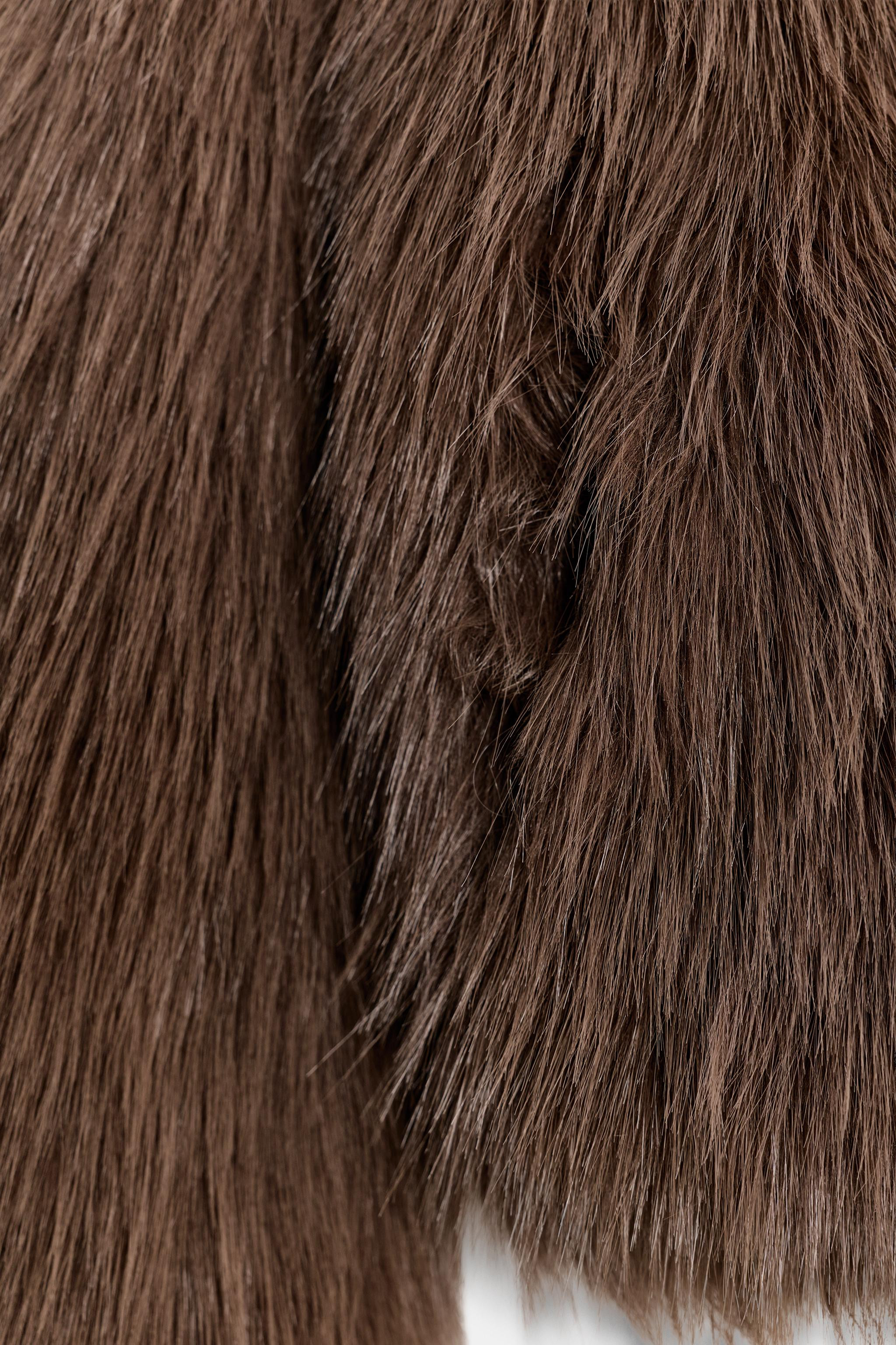 ZW COLLECTION FAUX FUR SHORT COAT | Zara US