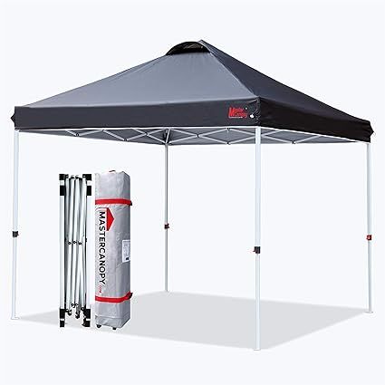 MASTERCANOPY Durable Ez Pop-up Canopy Tent with Roller Bag (10x10, Black) | Amazon (US)