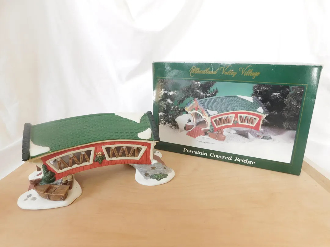 Vintage Bridge, Porcelain, Covered Bridge, Christmas, Village Accessory, Holiday Decor, Heartland... | Etsy (US)