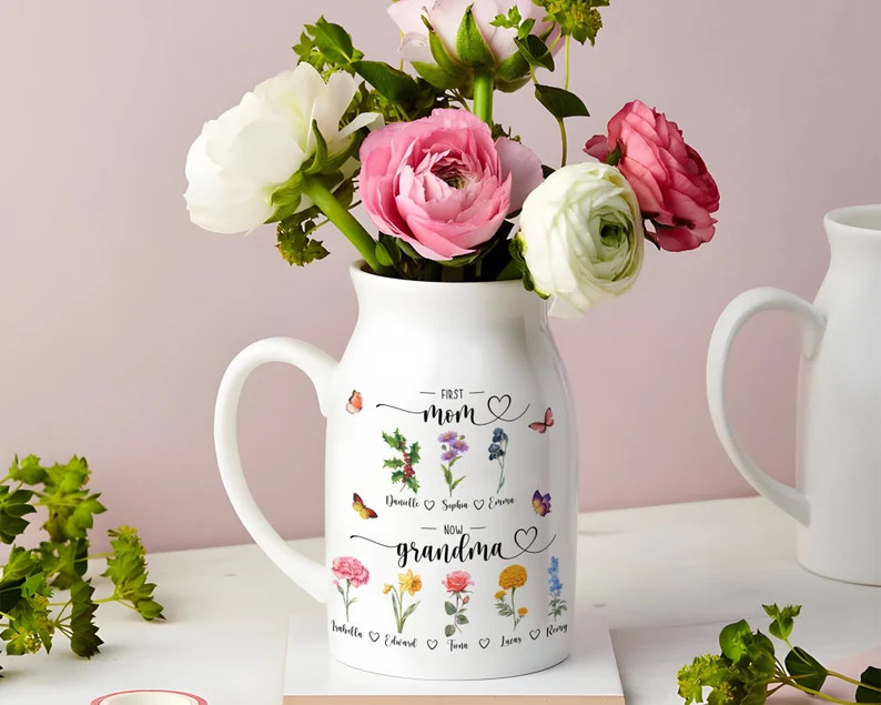 Custom Grandma's Garden Plant Pot, Custom Grandmas Garden Flower Vase, Grandma and Grandkids Flow... | Etsy (US)