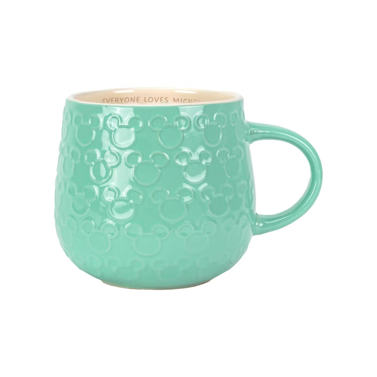 Zak Designs 19 fl oz Stoneware Sculpted Embossed Mickey Mug Teal Green | Target