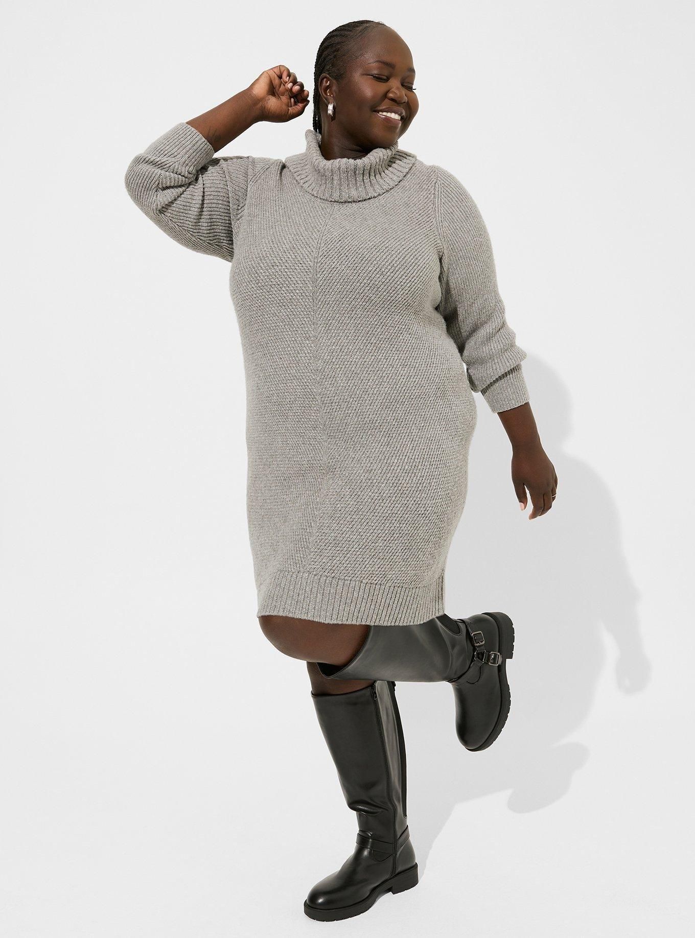 At The Knee Sweater Cowl Neck Dress | Torrid (US & Canada)