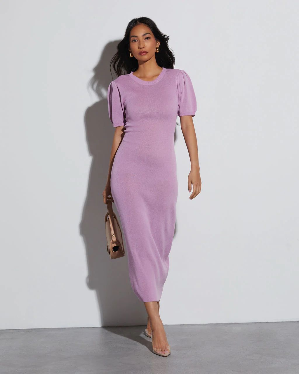Jessica Knit Short Sleeve Midi Dress | VICI Collection