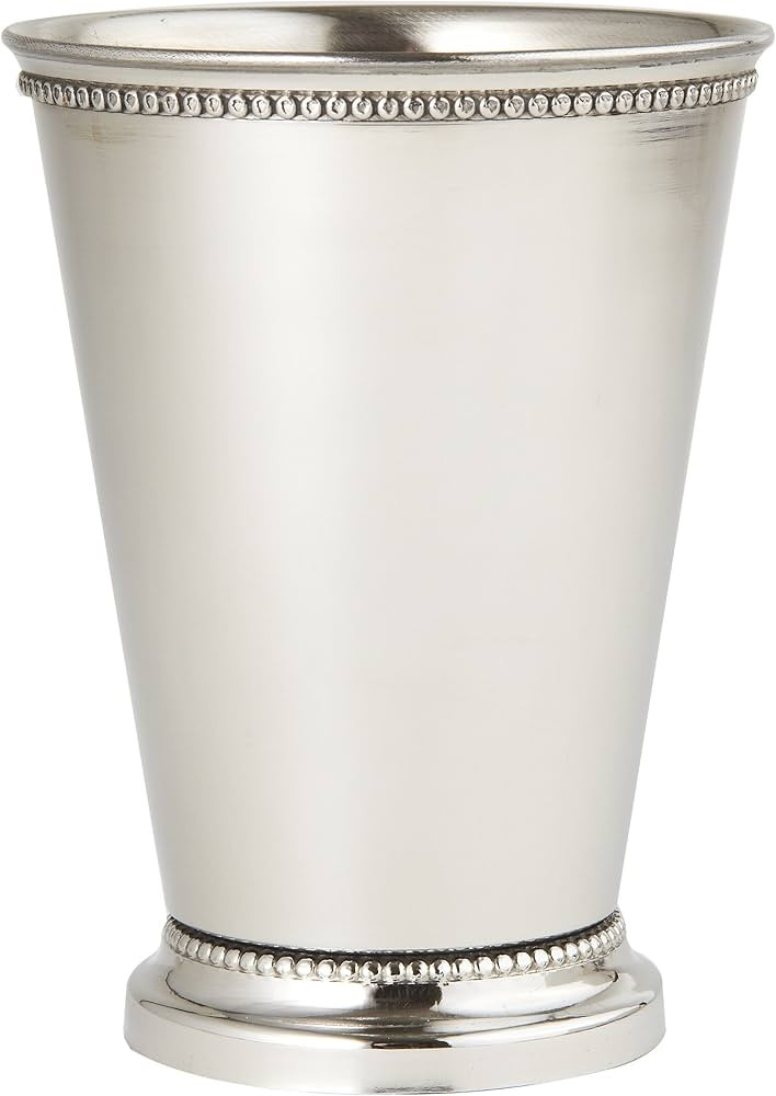90471 Beaded Mint Julep Cup, 4.5", Silver | Amazon (US)
