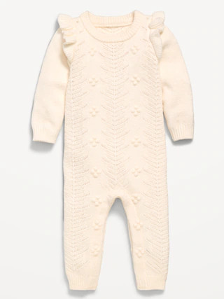 SoSoft Ruffled-Shoulder Sweater One-Piece for Baby | Old Navy (US)