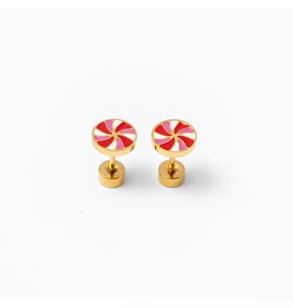Pip Pop Peppermint Stud Earrings | Janie and Jack