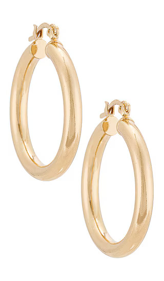 The Large Ravello Hoops in Gold | Revolve Clothing (Global)