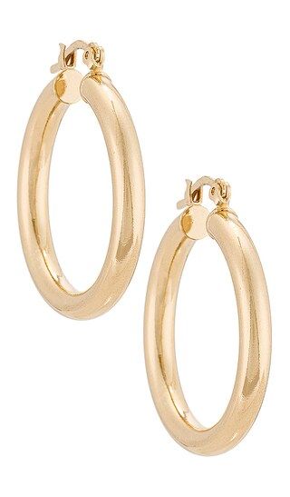 The Large Ravello Hoops in Gold | Revolve Clothing (Global)