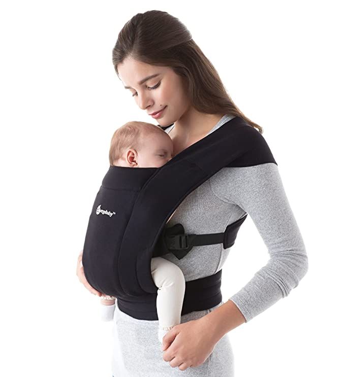 Ergobaby Embrace Cozy Newborn Baby Wrap Carrier (7-25 Pounds), Pure Black | Amazon (US)