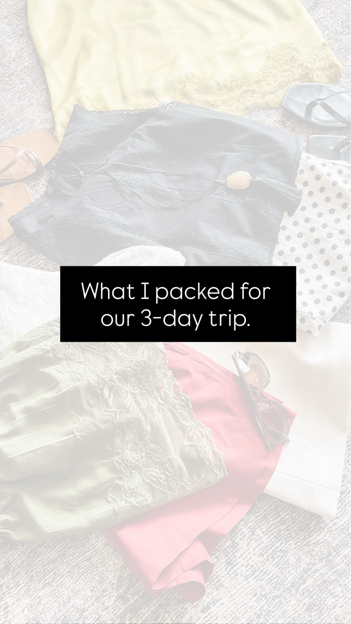 Everything I packed for our little getaway. 
Sharing all the things in stories.

#LTKmomlife #LTKootd