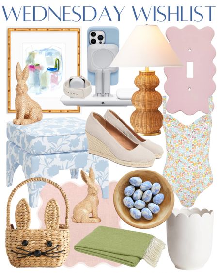 Home decor Easter Spring decor scallop accessories ottoman Easter bunny eggs in bowl scalloped planter bunny basket Easter shoes spring break swim artwork 

#LTKSeasonal #LTKhome #LTKstyletip