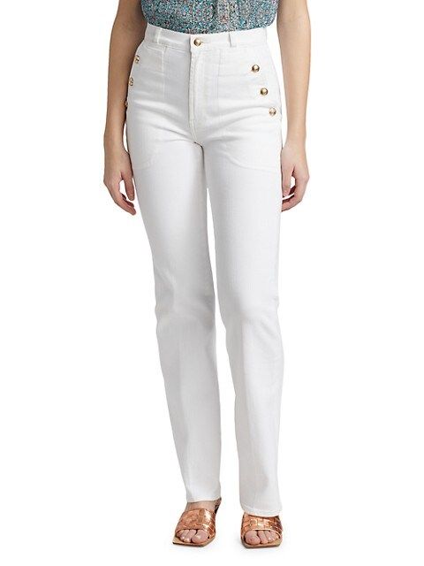 Summer 2021 Welt & Button Flare Jeans | Saks Fifth Avenue