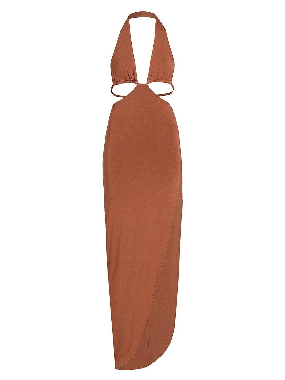 Women's Gia Halter Cut-Out Maxi Dress - Amber - Size XS - Amber - Size XS | Saks Fifth Avenue