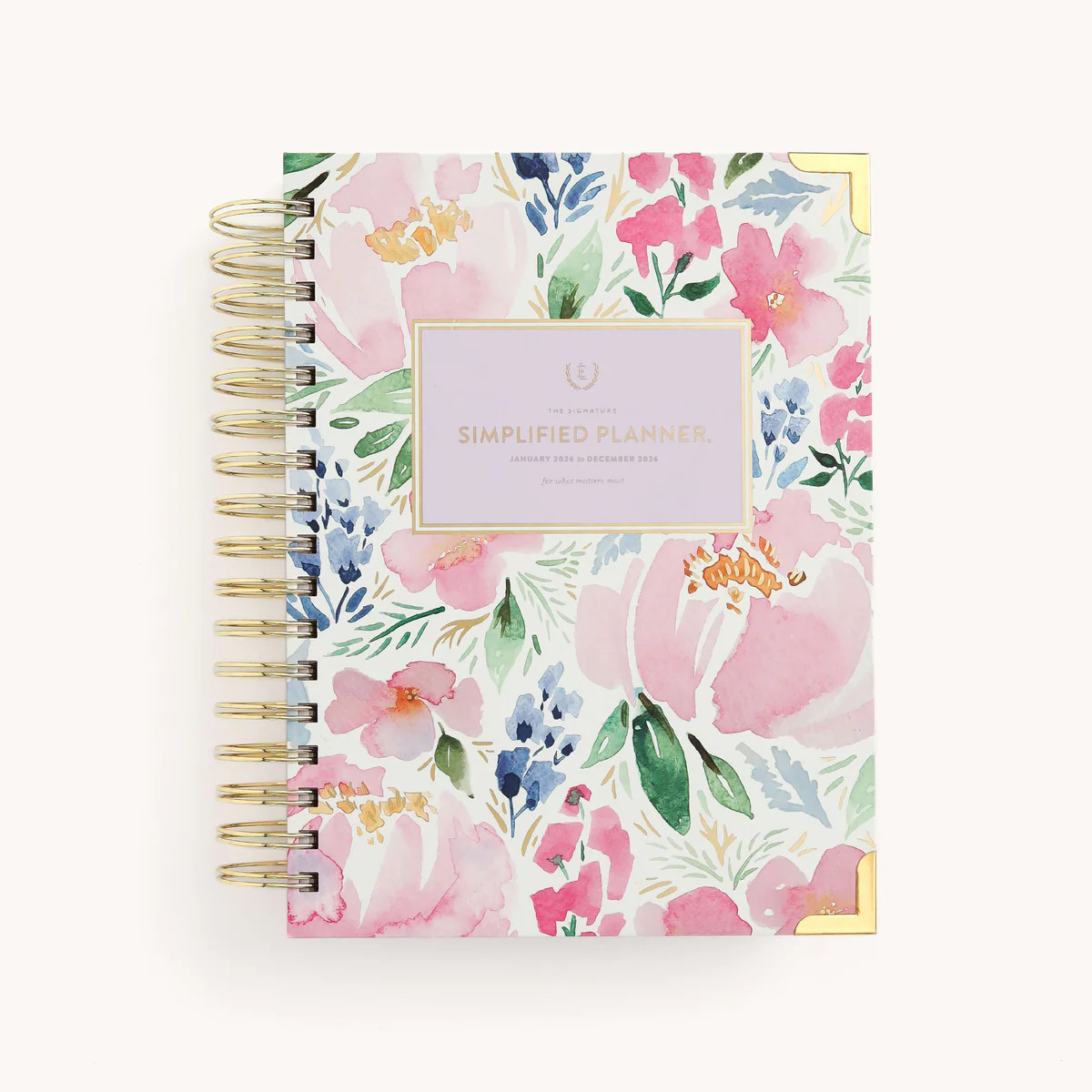 2026 Daily Planner | Spiral Simplified Planner Cottage Floral | Simplified by Emily Ley