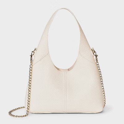 Mini Slouchy Chain Handbag - Universal Thread™ Off-white | Target