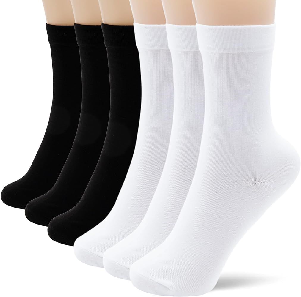 Ivyhouse Thin Crew Socks for Women - Soft Cotton Socks - Casual Boot Socks - Gift for Women | Amazon (US)