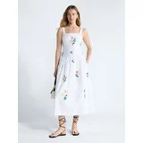 Free Assembly Women's and Women's Plus Embroidered Cotton Sleeveless Maxi Dress, Sizes XS-4X | Walmart (US)