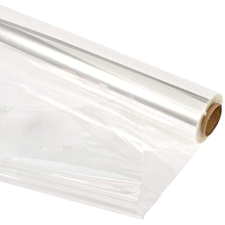 Clear Cellophane Wrap Roll 16 Inches Wide 100 Feet Long Thick Cellophane Roll for Baskets Gifts Flow | Amazon (US)