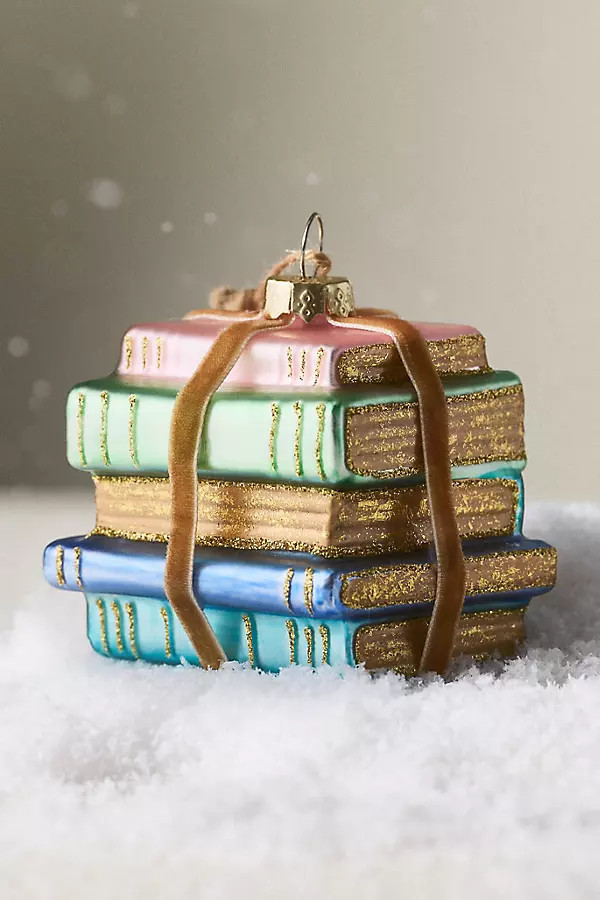 Book Stack Ornament | Anthropologie (US)