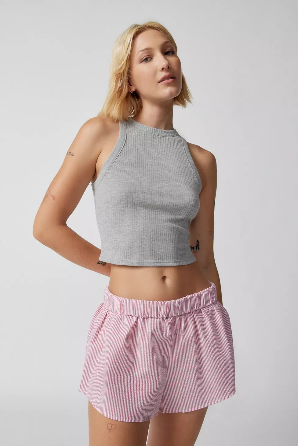 Urban Renewal Remnants Heathered High Neck Tank Top | Urban Outfitters (US and RoW)