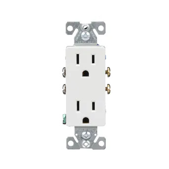 Eaton 15 -Amp 125-volt Tamper Resistant Residential Decorator Outlet , White | Lowe's