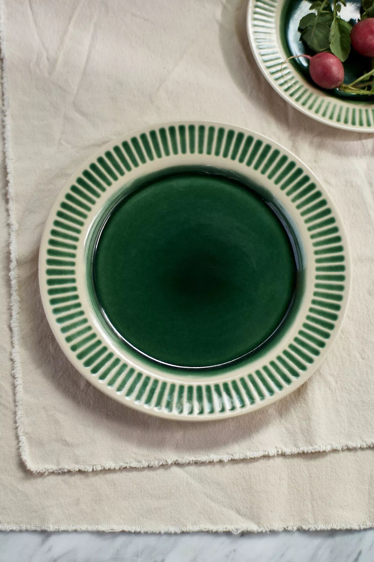 Green Stripe Dinner Plate | Anthropologie (US)