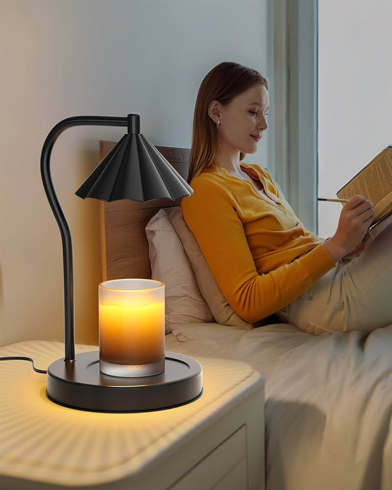 Candle Warmer Lamp with Timer and Dimmer for Home Decor, Vintage Metal Candle Warmer for All Jar ... | Amazon (US)